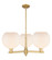 Arcadia Three Light Pendant in Brushed Brass (405|716-3CR-BB-G121-10)