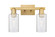 Arcadia Two Light Bath Vanity in Brushed Brass (405|716-2W-BB-G804)
