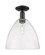 Arcadia One Light Semi-Flush Mount in Matte Black (405|716-1C-BK-GBD-124)