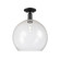 Arcadia One Light Semi-Flush Mount in Matte Black (405|716-1C-BK-G124-14)