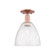 Arcadia One Light Semi-Flush Mount in Antique Copper (405|716-1C-AC-GBD-94)