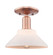 Arcadia One Light Semi-Flush Mount in Antique Copper (405|716-1C-AC-G131)