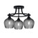 Paramount Three Light Semi-Flush Mount in Matte Black (200|3417-MB-4602)