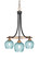 Paramount Three Light Chandelier in Matte Black & Brass (200|3413-MBBR-4605)