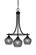 Paramount Three Light Chandelier in Matte Black (200|3413-MB-4622)