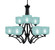 Zilo Nine Light Chandelier in Matte Black (200|569-MB-4615)