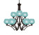 Zilo Nine Light Chandelier in Dark Granite (200|569-DG-4625)