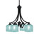Zilo Four Light Chandelier in Matte Black (200|568-MB-4615)
