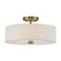 Monroe Three Light Semi-Flush Mount in Antique Brass (107|52135-01)