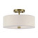 Monroe Two Light Semi-Flush Mount in Antique Brass (107|52134-01)