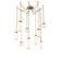 Vessel LED Pendant in Gilded Brass (404|SNB0091-09-GB-A-CH3-L1)