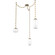Vessel LED Pendant in Gilded Brass (404|SNB0091-03-GB-C-CH3-L3)