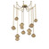 Mesa LED Pendant in Gilded Brass (404|SNB0089-09-GB-B-CH2-L1)