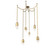 Pebble LED Pendant in Gilded Brass (404|SNB0079-06-GB-PC-CH2-L3)