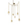 Pebble LED Pendant in Gilded Brass (404|SNB0079-06-GB-PC-CH1-L3)