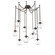 Aster LED LED Pendant in Flat Bronze (404|SNB0066-09-FB-GC-CH2-L1)