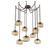 Nova Bulb Nine Light Pendant in Flat Bronze (404|SNB0064-09-FB-B-CH2-E2)