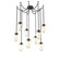 Meteo Bulb Nine Light Pendant in Matte Black (404|SNB0063-09-MB-A-CH3-E2)