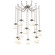 Aster Bulb 12 Light Pendant in Beige Silver (404|SNB0062-12-BS-A-CH2-E2)