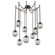 Aster Bulb Nine Light Pendant in Flat Bronze (404|SNB0062-09-FB-S-CH2-E2)