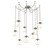 Aster Bulb Nine Light Pendant in Beige Silver (404|SNB0062-09-BS-A-CH3-E2)