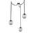 Aster Bulb Three Light Pendant in Matte Black (404|SNB0062-03-MB-S-CH2-E2)