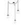 Aster Bulb Three Light Pendant in Flat Bronze (404|SNB0062-03-FB-C-CH3-E2)