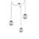 Aster Bulb Three Light Pendant in Beige Silver (404|SNB0062-03-BS-S-CH3-E2)