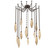 Rock Crystal LED Pendant in Flat Bronze (404|SNB0050-12-FB-CB-CH2-L1)