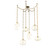 Misto Six Light Pendant in Gilded Brass (404|SNB0048-06-GB-OA-CH3-E2)