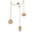 Misto Three Light Pendant in Gilded Brass (404|SNB0048-03-GB-OB-CH2-E2)