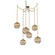 Terra Six Light Pendant in Gilded Brass (404|SNB0047-06-GB-OB-CH3-E2)