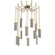 Parallel LED Pendant in Gilded Brass (404|SNB0042-12-GB-SG-CH2-L3)