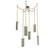 Parallel LED Pendant in Gilded Brass (404|SNB0042-06-GB-SG-CH3-L3)