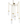 Parallel LED Pendant in Gilded Brass (404|SNB0042-06-GB-CG-CH1-L3)