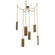 Parallel LED Pendant in Gilded Brass (404|SNB0042-06-GB-BG-CH3-L3)