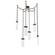 Parallel LED Pendant in Flat Bronze (404|SNB0042-06-FB-CG-CH3-L3)