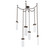 Parallel LED Pendant in Flat Bronze (404|SNB0042-06-FB-CG-CH1-L1)