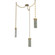 Parallel LED Pendant in Gilded Brass (404|SNB0042-03-GB-SG-CH2-L1)
