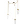 Parallel LED Pendant in Gilded Brass (404|SNB0042-03-GB-CR-CH3-L3)