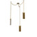 Parallel LED Pendant in Gilded Brass (404|SNB0042-03-GB-BG-CH3-L1)