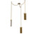 Parallel LED Pendant in Gilded Brass (404|SNB0042-03-GB-BG-CH1-L1)
