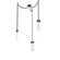 Parallel LED Pendant in Flat Bronze (404|SNB0042-03-FB-CR-CH2-L1)