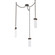 Parallel LED Pendant in Flat Bronze (404|SNB0042-03-FB-CG-CH1-L3)