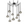 Coppa Nine Light Pendant in Matte Black (404|SNB0036-09-MB-OS-CH2-E2)