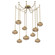 Coppa Nine Light Pendant in Gilded Brass (404|SNB0036-09-GB-OB-CH1-E2)