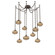 Coppa Nine Light Pendant in Flat Bronze (404|SNB0036-09-FB-OB-CH1-E2)