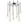 Coppa Nine Light Pendant in Flat Bronze (404|SNB0036-09-FB-OA-CH3-E2)