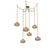 Coppa Six Light Pendant in Gilded Brass (404|SNB0036-06-GB-OB-CH1-E2)