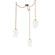 Ellisse Three Light Pendant in Gilded Brass (404|SNB0035-03-GB-OC-CH3-E2)